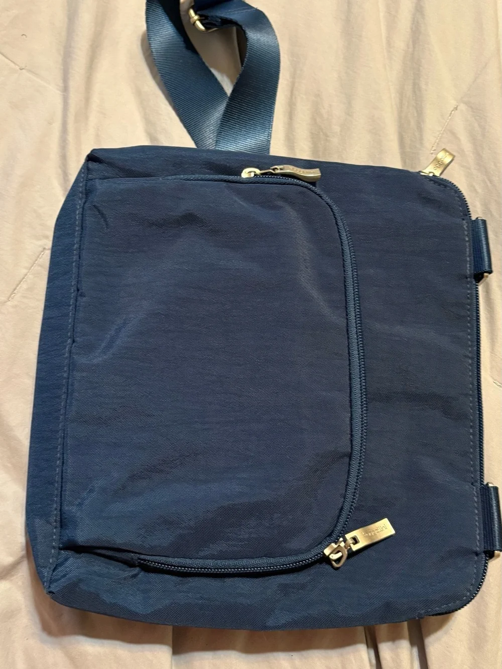 Baggallini Navy Blue Crossbody with Gold Hardware
